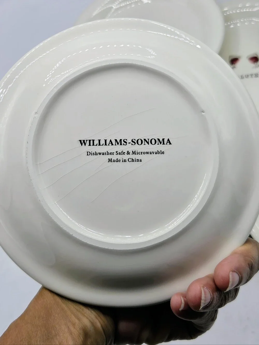 Williams Sonoma Cheers Appetizer Plates Set of 6 Multilingual Vintage 2004